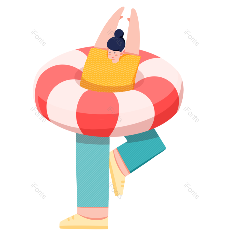 夏天图片,人物元素,海边PNG,海边度假免抠素材